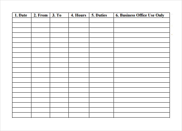 student daily timesheet template download in pdf