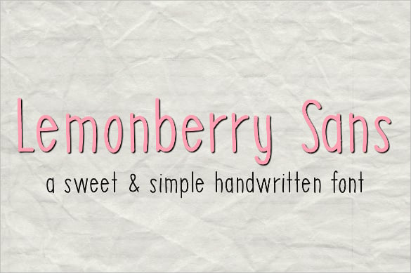 lemonberry sans handwritten font download