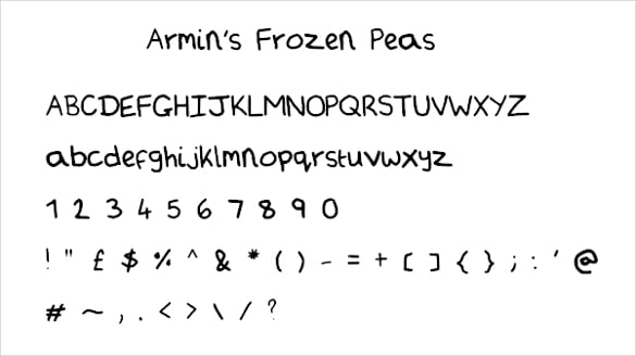 frozen handwritten fonts download
