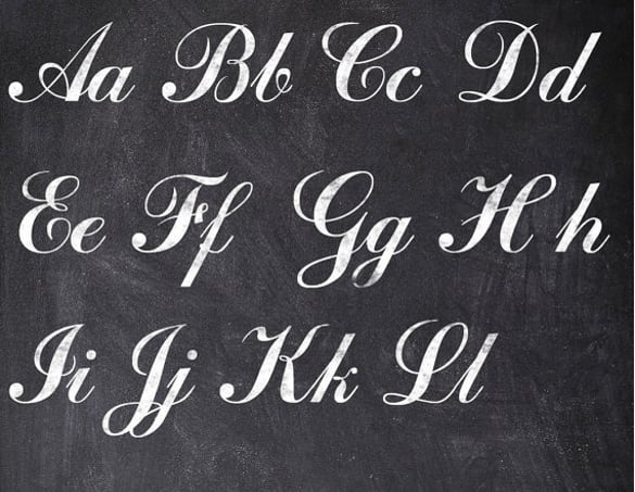 chalkboards alphabet fonts download