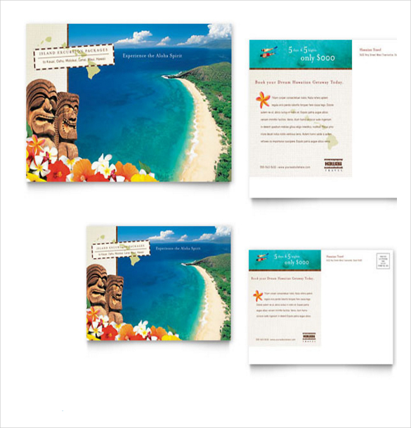 hawaii travel vacation brochure in ms word