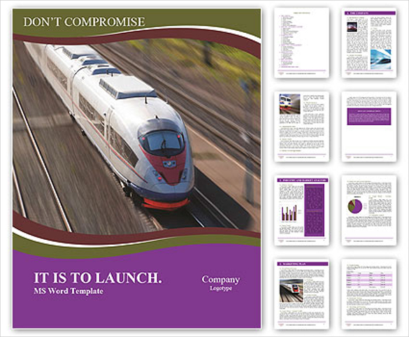 train travel brochure word document download