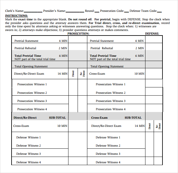 Lawyer Timesheet Template PDF Template