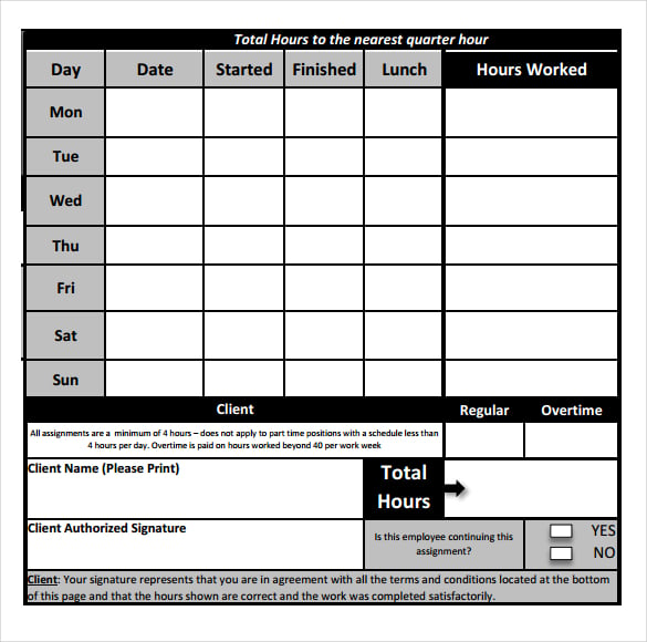 9+ Attorney Timesheet Templates Free Sample, Example Format Download
