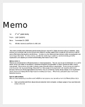 Professional Memo Example Format Download