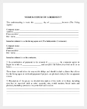 Memorandam of Comany Agreement PDF Document Free Download