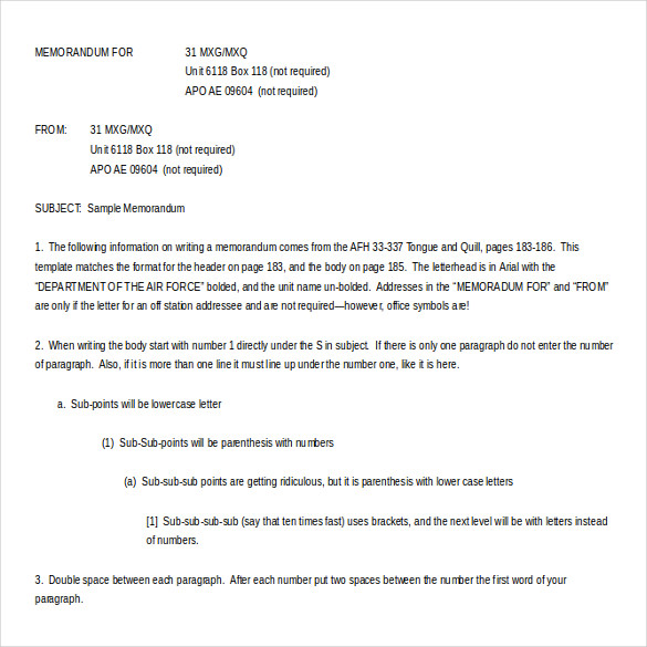 official memo template free download word format