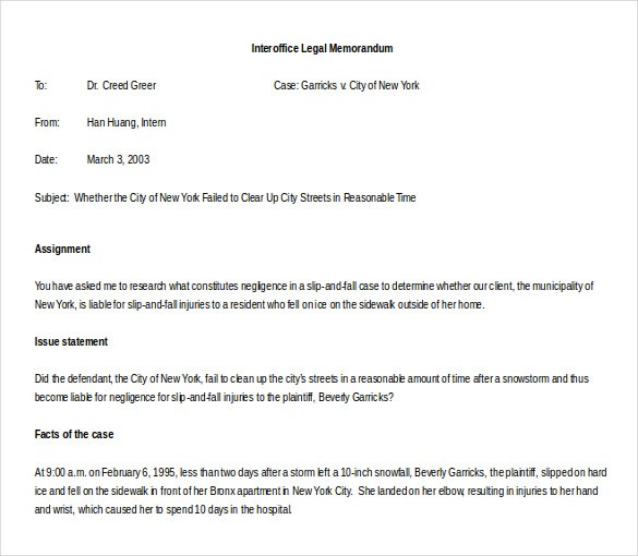interoffice legal memo template word format free download