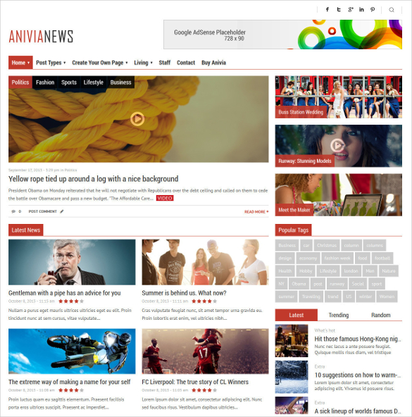 multipurpose news magazineblog wordpress template