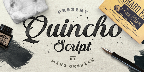 quincho script bold font download