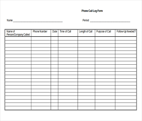 Log Templates – 15+ Free Word, Excel, PDF Documents Download | Free ...