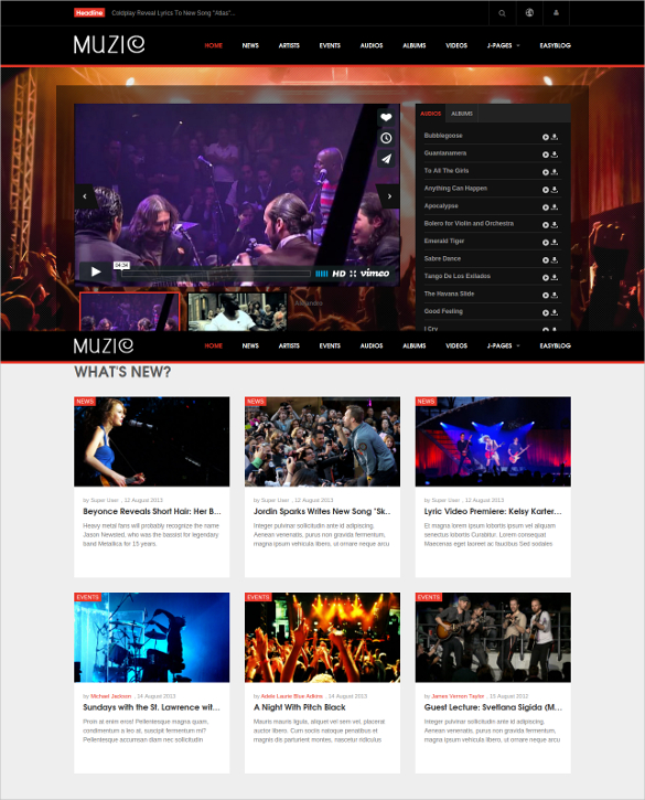 27+ Music Joomla Themes & Templates