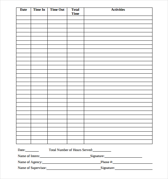 31 Simple Timesheet Templates Doc Pdf Free And Premium Templates