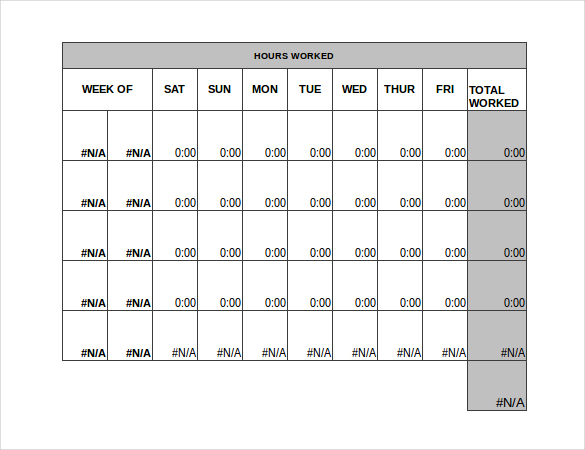 simple timesheet template excel format