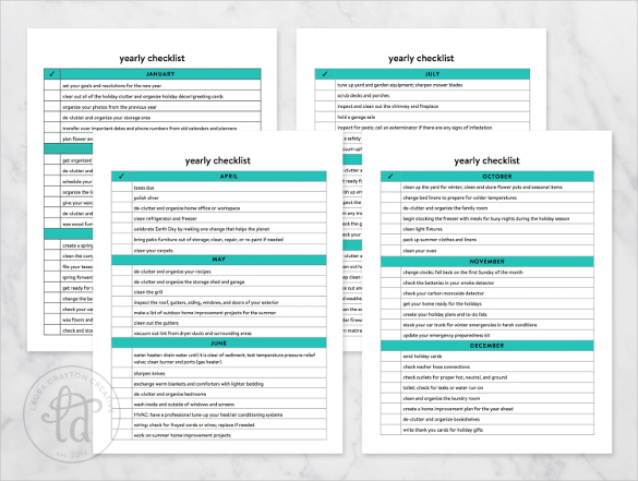 FREE 41+ Cleaning Checklist Templates in MS Word | Excel | PDF | Pages ...