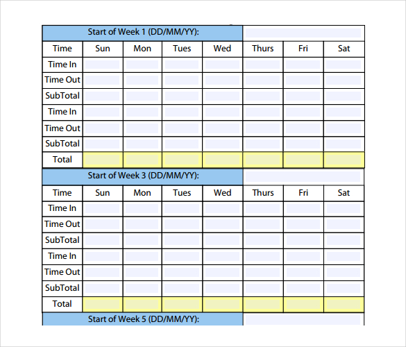 24+ Payroll Timesheet Templates & Samples - DOC, PDF, Excel