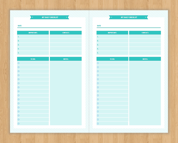 printable daily checklist template for kids