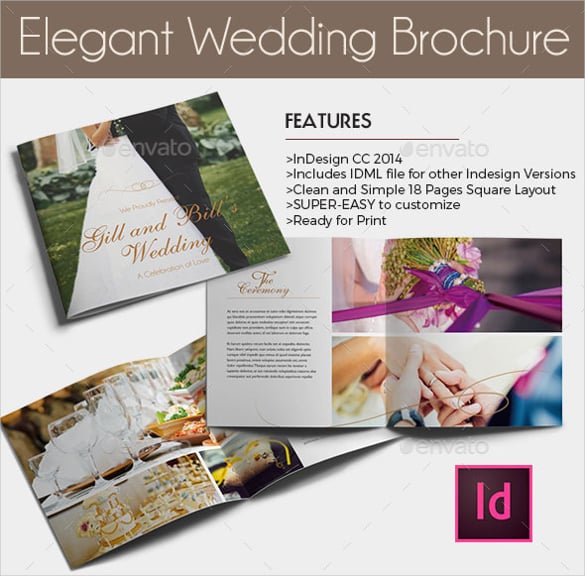 elegant wedding brochure template
