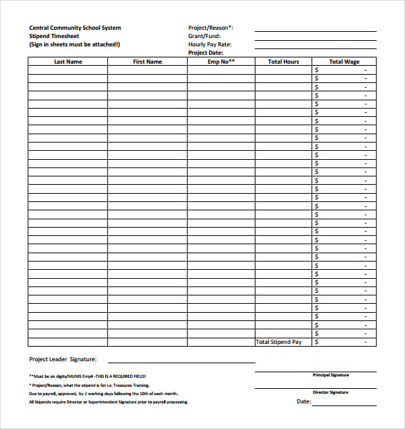 free project timesheet template download in pdf