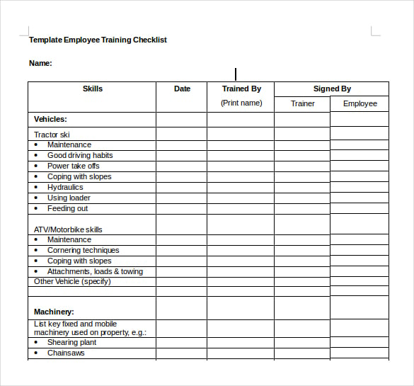 training-checklist-template-22-word-excel-pdf-documents-download