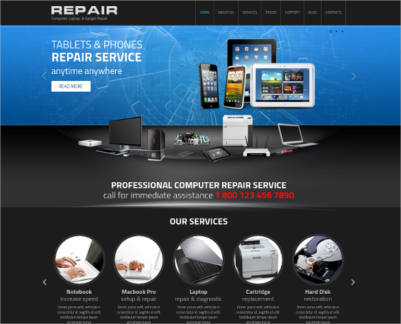 25 Computer Repair Website Themes Templates Free Premium Templates