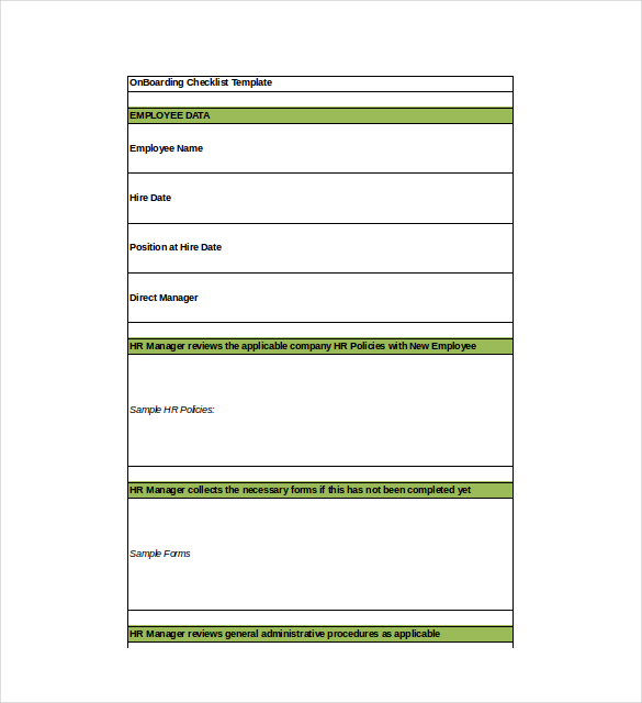 Free 26+ Onboarding Checklist Templates In Ms Word 