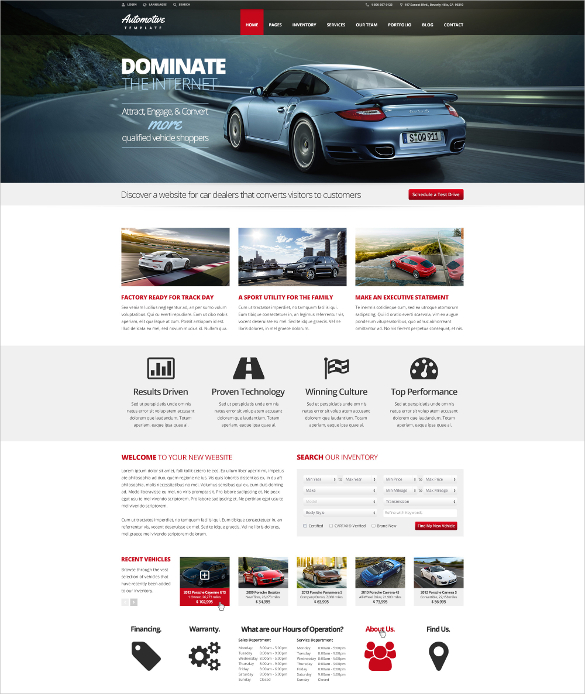 automotive car dealership html template