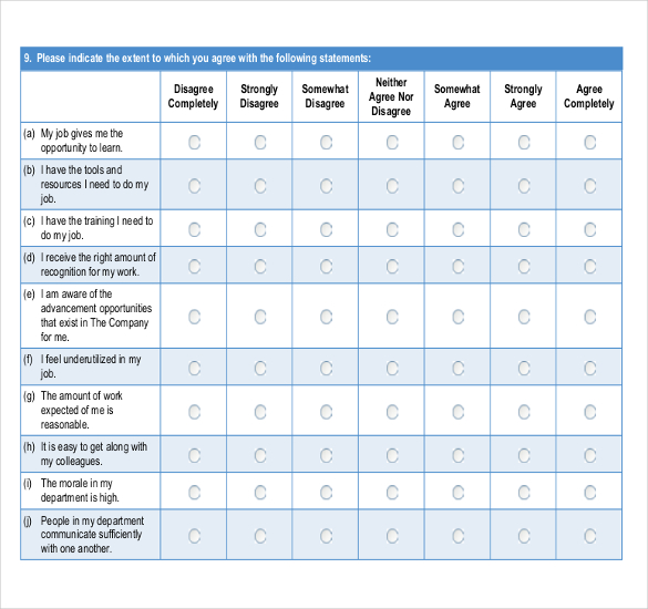 Survey Template Excel from images.template.net