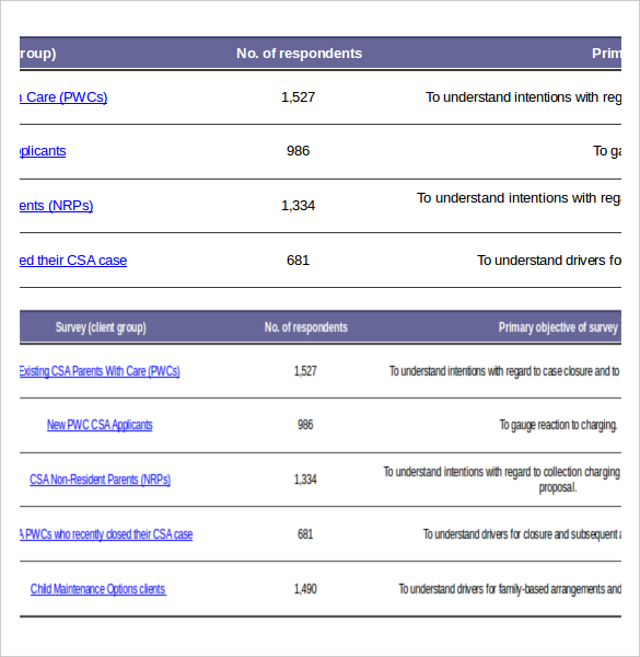 excel template for csa client surveys results