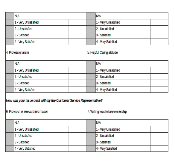 customer satisfaction survey template in excel format