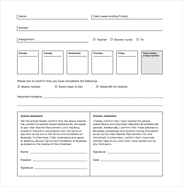 school timesheet invoice template download in pdf