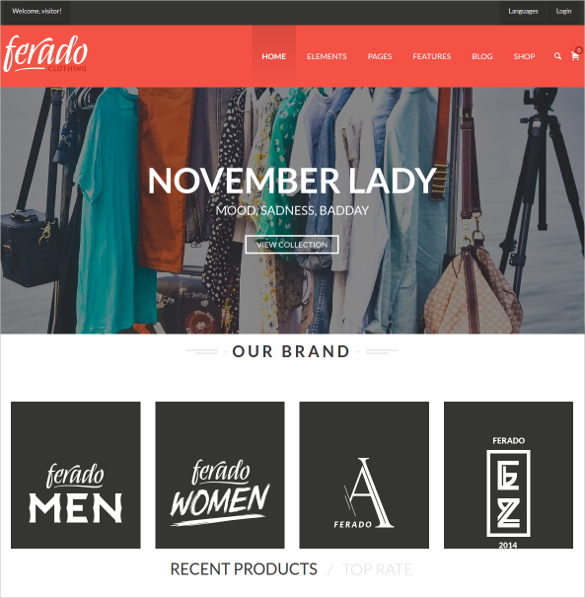 Clothing WooCommerce Fashion Website Theme $59