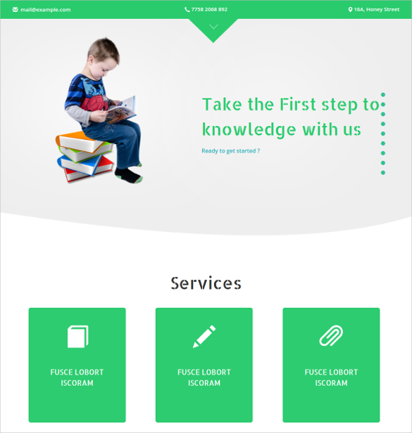 School Tuition Bootstrap Responsive Website Template