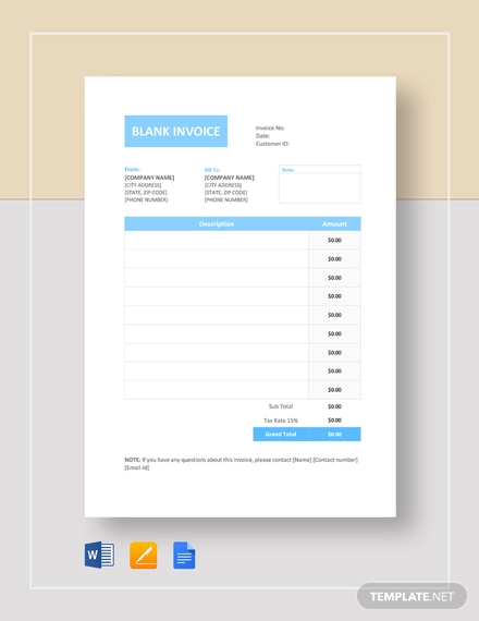 invoice template free for mac