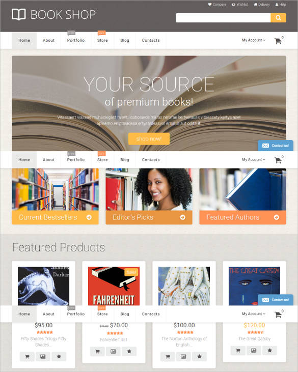 25+ Book Store Website Themes & Templates | Free & Premium Templates