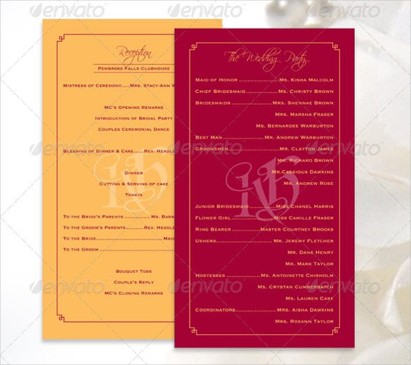 72 Wedding Program Template Free Word Pdf Psd Documents