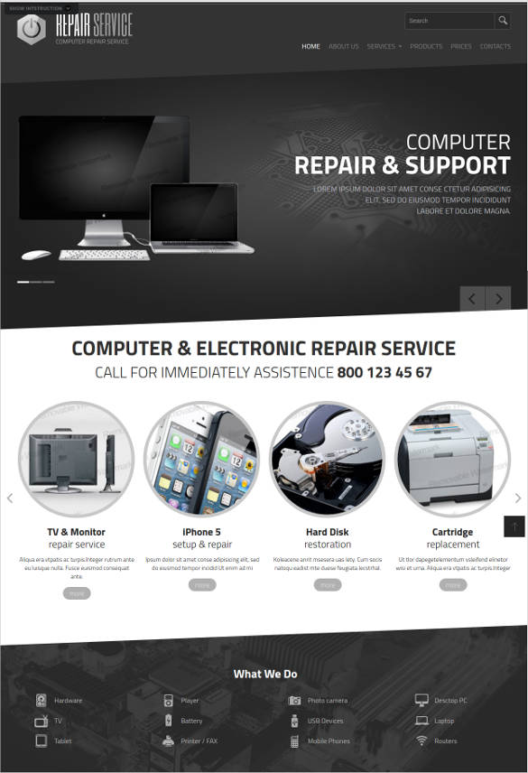 28 Computer Repair Website Themes Templates Free 