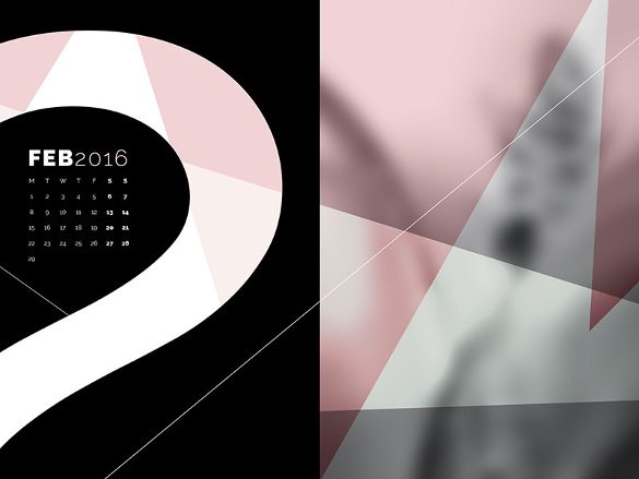 download 2016 abstract desktop calendar
