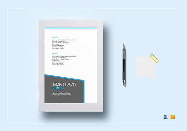 editable survey report template to print