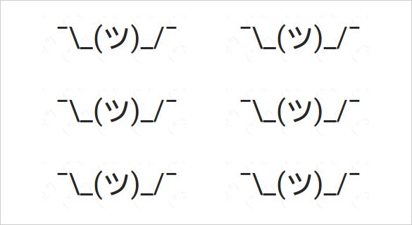 high quality text gags copy paste shrugging emoji1