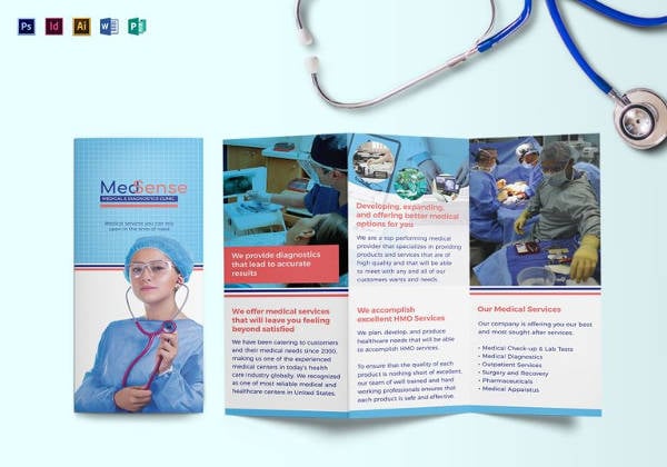 medical trifold brochure template