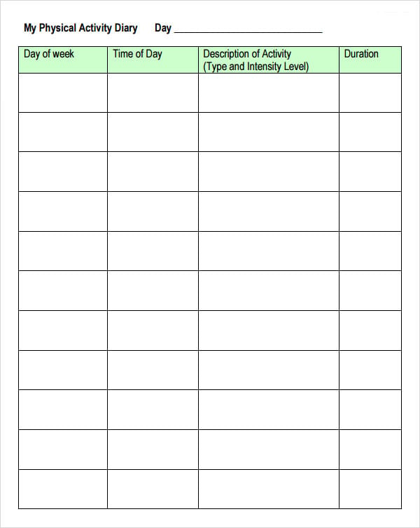 physical-activity-diary-log-template1