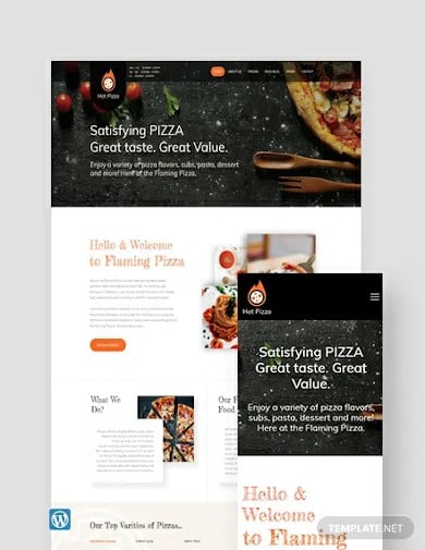 pizza wordpress theme template