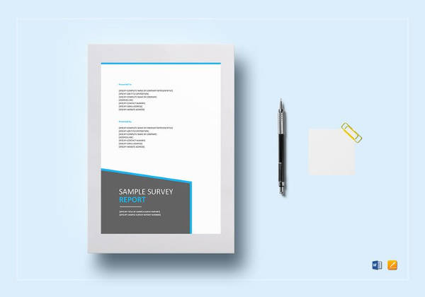 printable survey report template in ipages