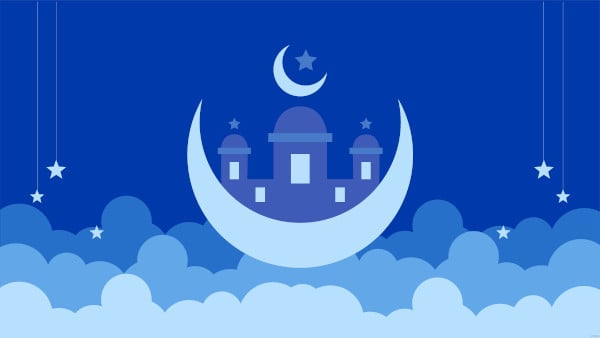 ramadan blue background