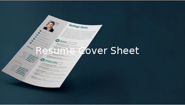 cover sheet on a resume