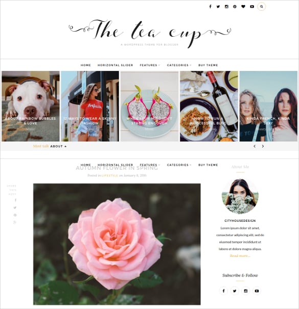 designer beautiful photography wordpress blog template