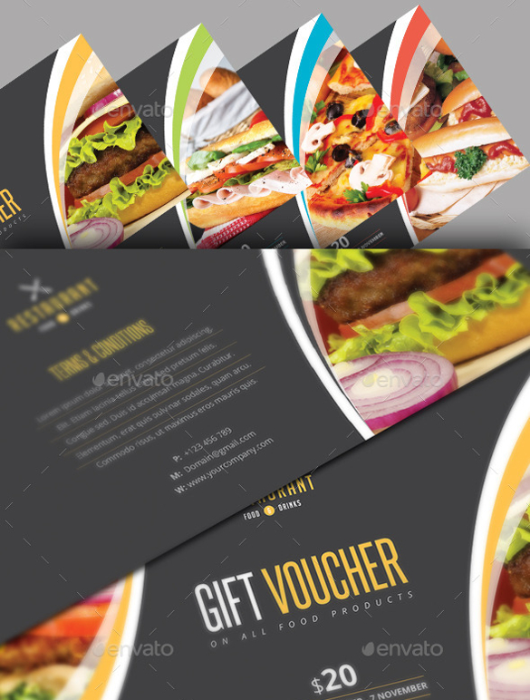 restaurant gift coupon template premium download