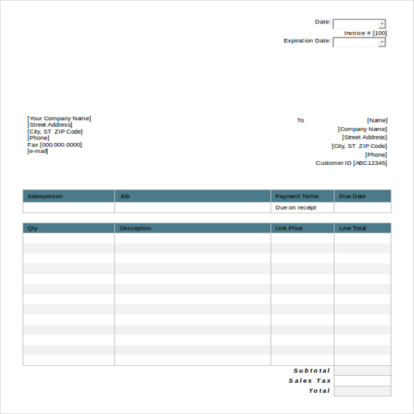 27+ MS Word 2010 Format Quotation Templates  Free 