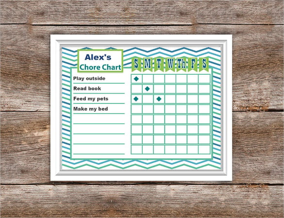 printable chore chart task checklist template